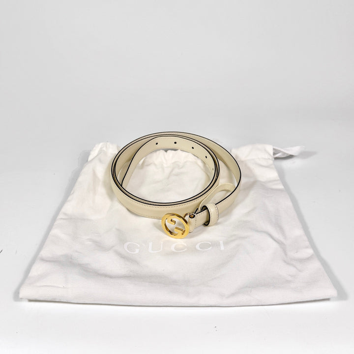 Gucci Blondie Smooth Leather Thin Belt 95 38